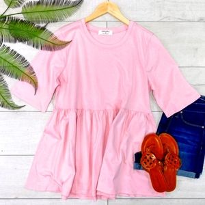 Babydoll Tunic in Dusty Pink XL